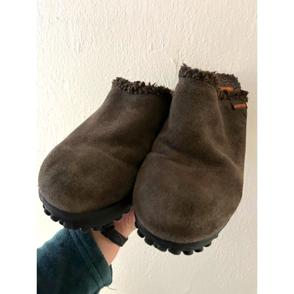 90sY2K Rocket Dog Suede Clogs;Cozy Lined Platform Slippers ChunkyGrunge BohoCore